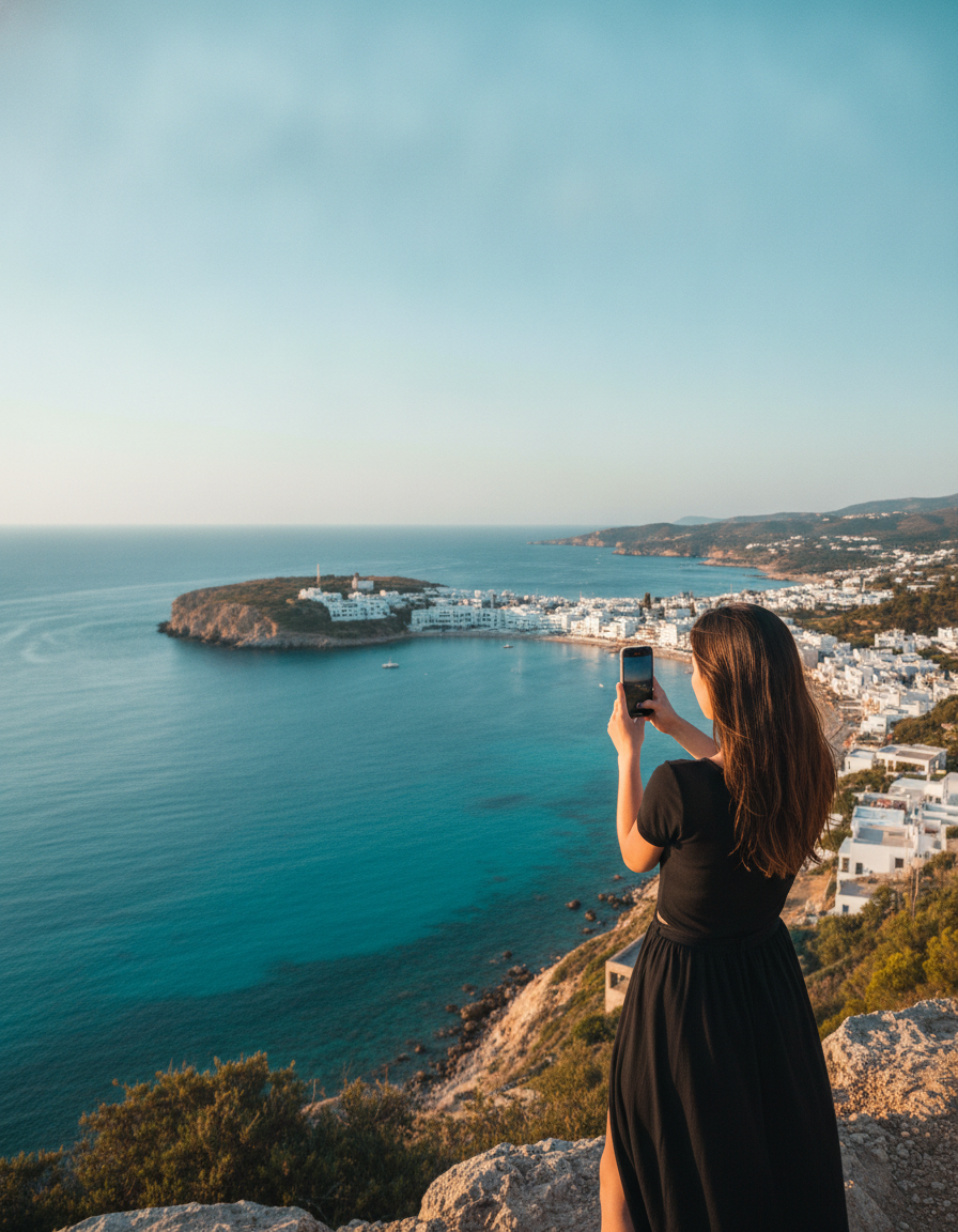 Travel creator on the coast